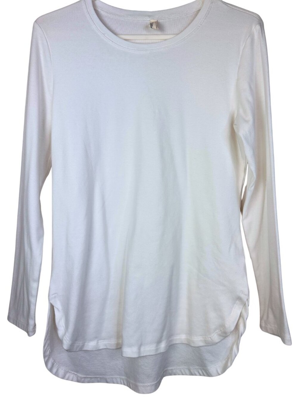 Herou White Long Sleeve Crew Neck Tee Shirt | Classic Long-Sleeve Small